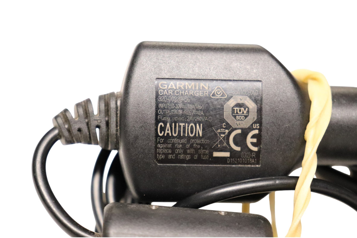 Garmin 010-11872-00 genuine OEM 12V auto charger with micro-USB connector