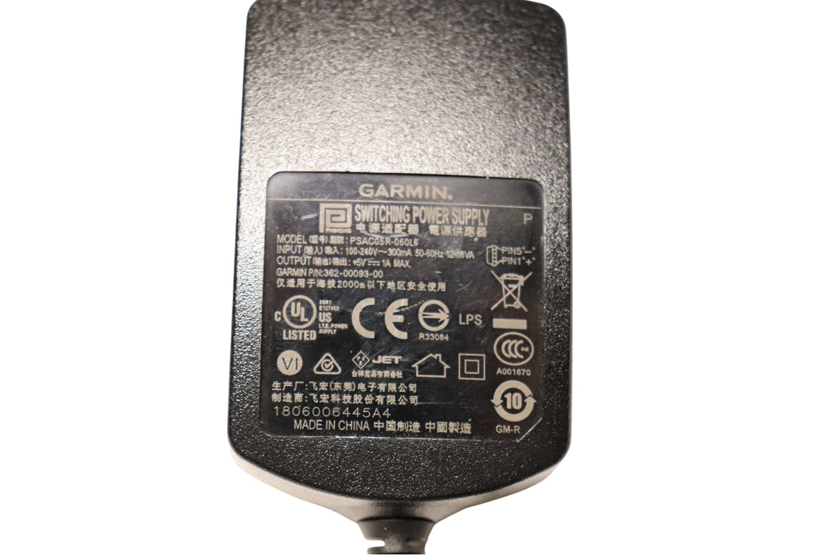 Garmin 010-11873-00 genuine OEM AC wall charger with micro-USB connector