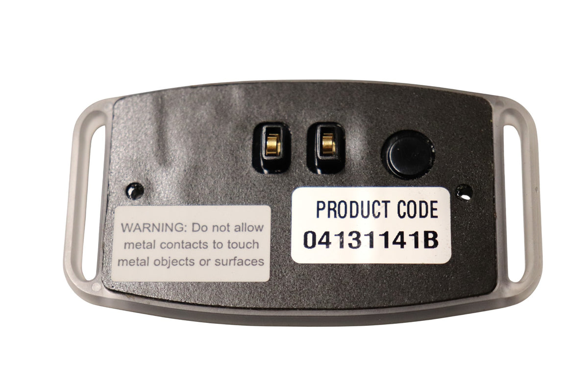 Rear contacts and product label on Tri-Tronics G2 G3 Tracer e-Collar Light