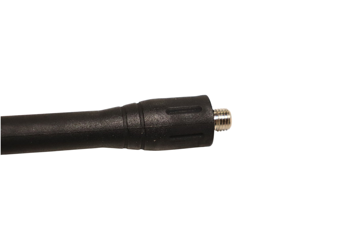 Close-up of base and threaded connection on 4 inch Tri-Tronics G2 transmitter antenna