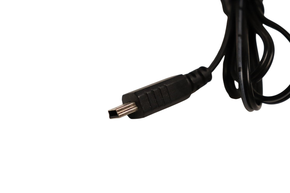 Garmin AC wall charger Mini-USB connector close-up