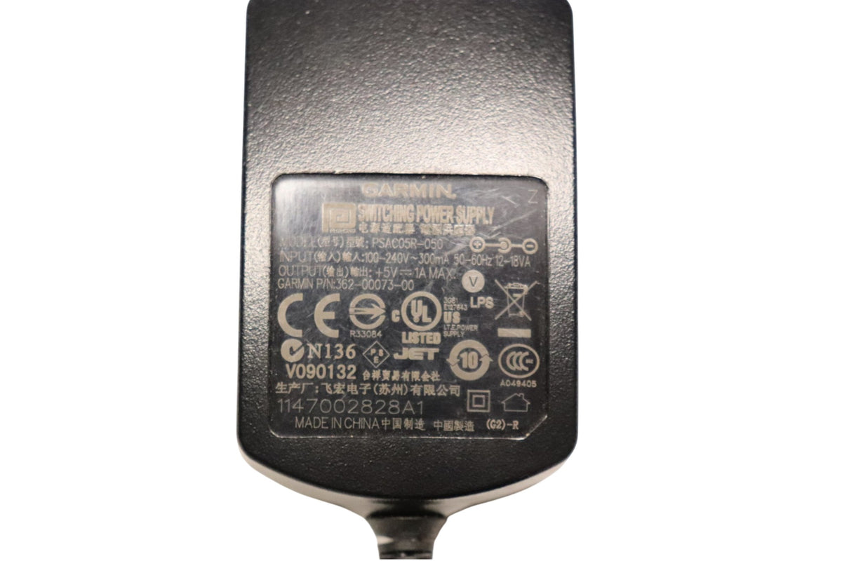 Garmin DC40 AC charger power supply label