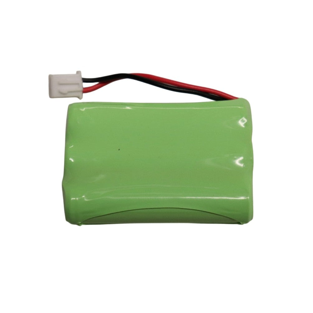Back view of HQRP rechargeable NiMH replacement battery for compatible Tri-Tronics XLS receivers showing green battery housing and wiring